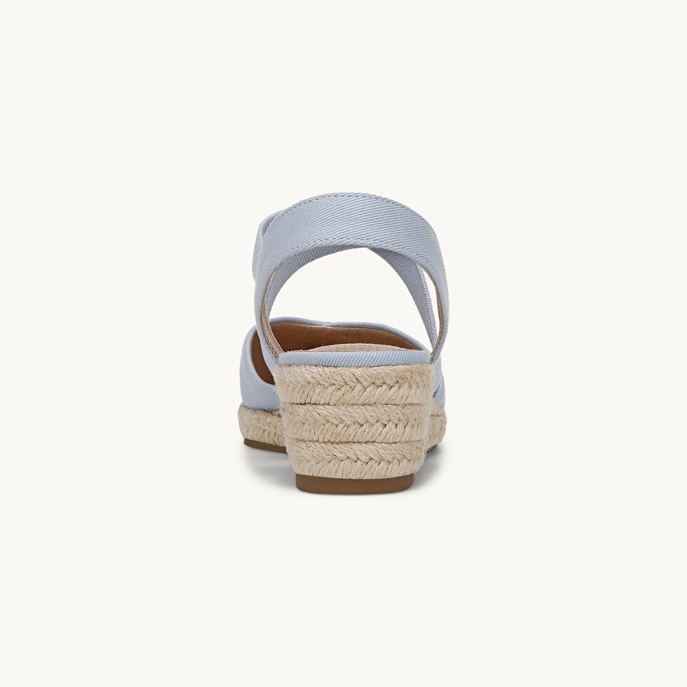 LifeStride Kimball Espadrille Wedge - Ice Blue Fabric