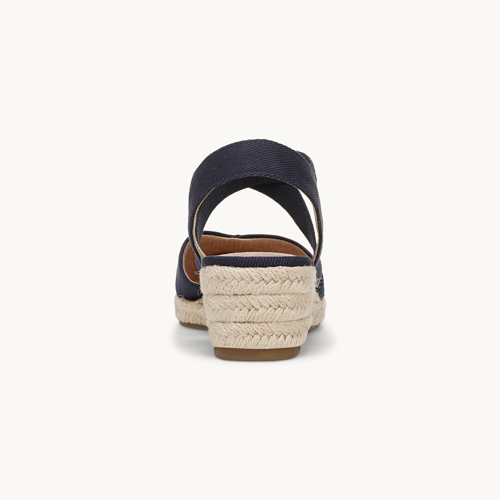 LifeStride Kimball Espadrille Wedge - Lux Navy Fabric