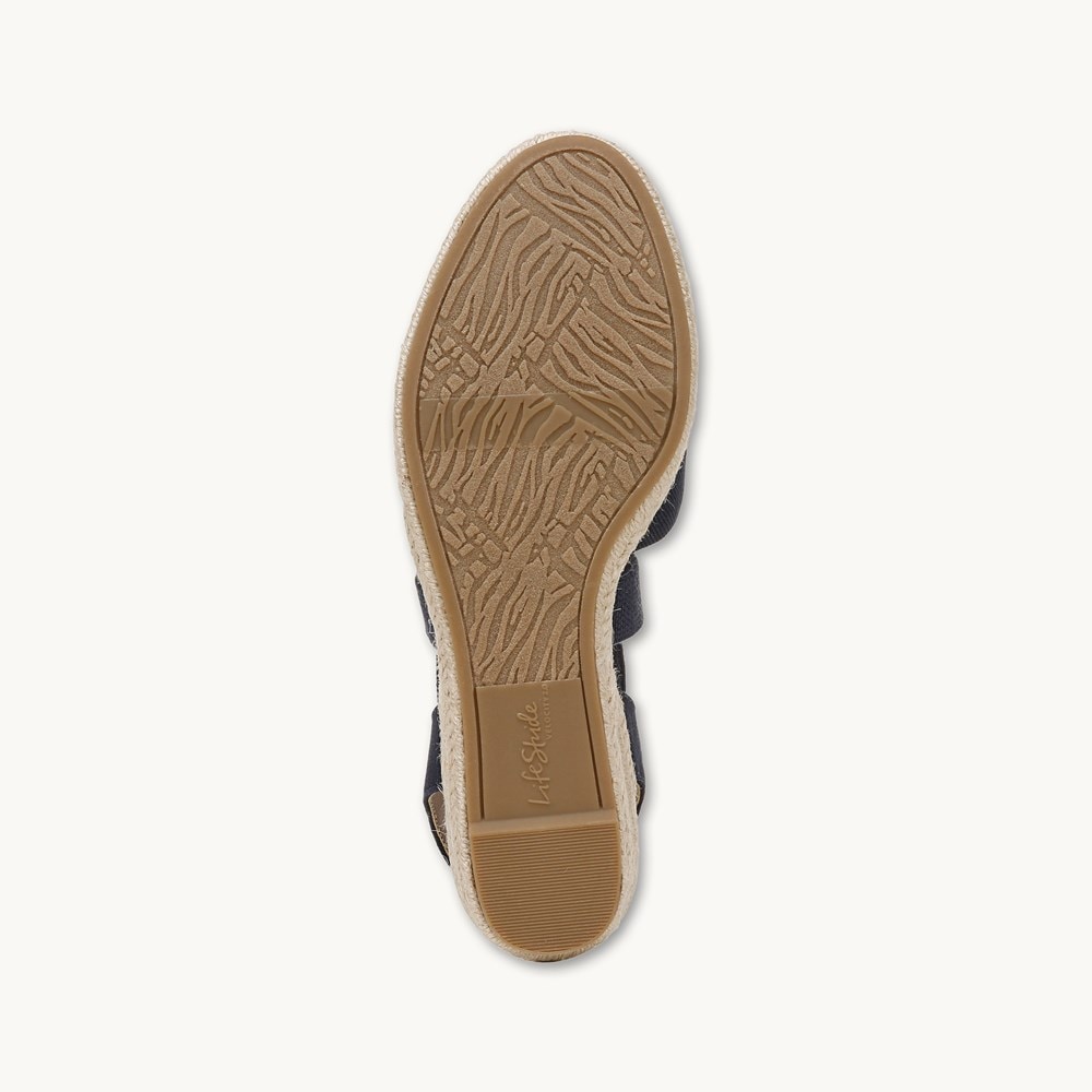 LifeStride Kimball Espadrille Wedge - Lux Navy Fabric