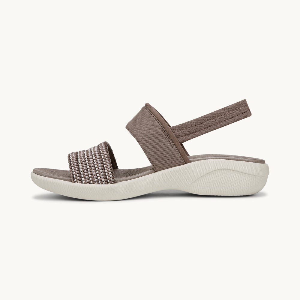 LifeStride Cali Strappy Sandal - Latte Multi Fabric