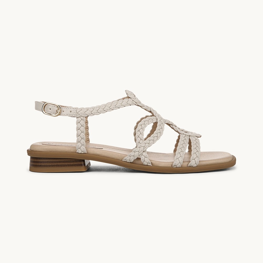 LifeStride Reagan Strappy Sandal - Bone Faux Leather