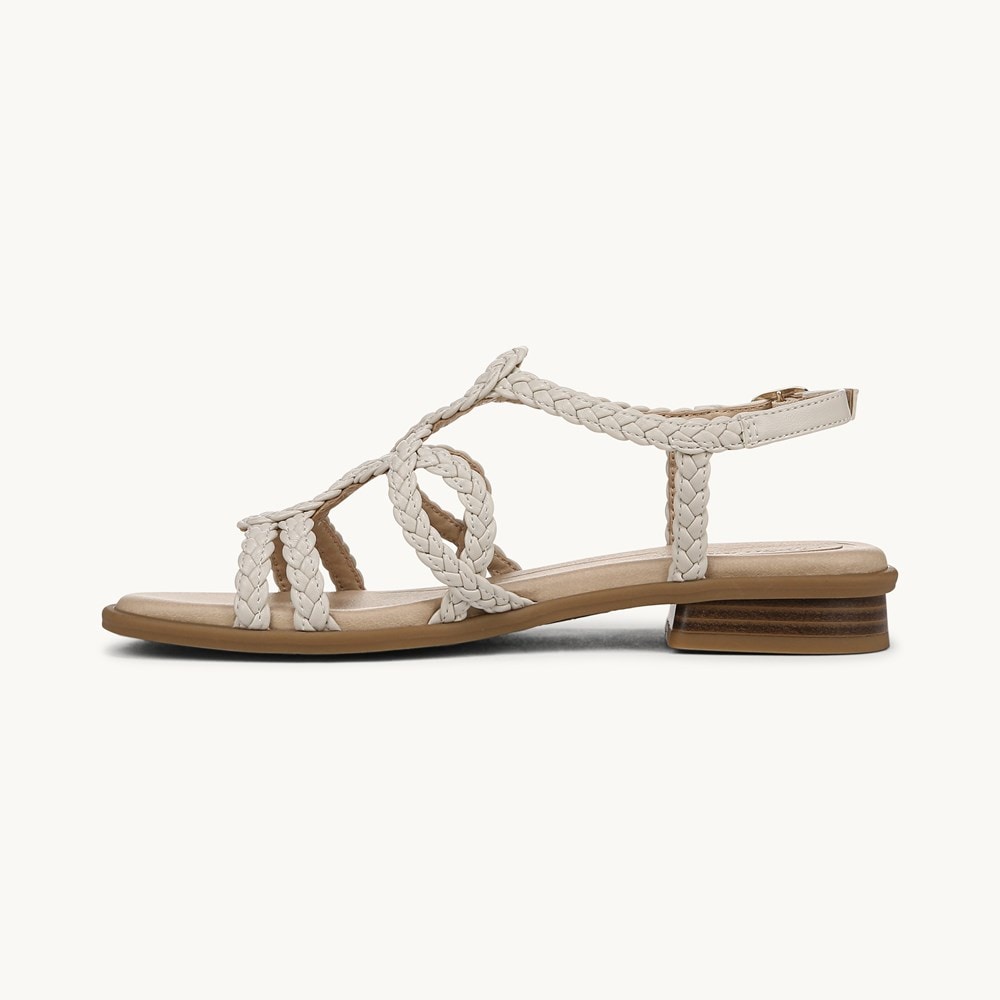LifeStride Reagan Strappy Sandal - Bone Faux Leather