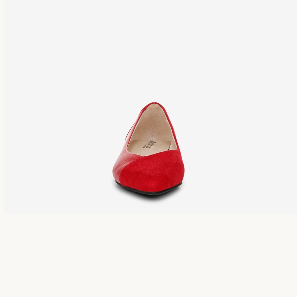 LifeStride Promise Flat - Fire Red Faux Leather