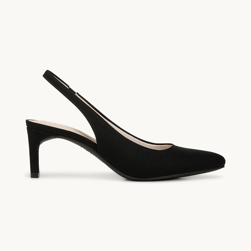 LifeStride Annalise Slingback Pump - Black Fabric
