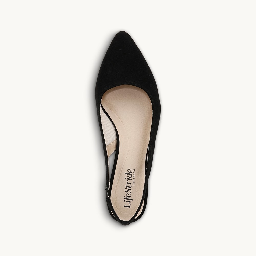 LifeStride Annalise Slingback Pump - Black Fabric