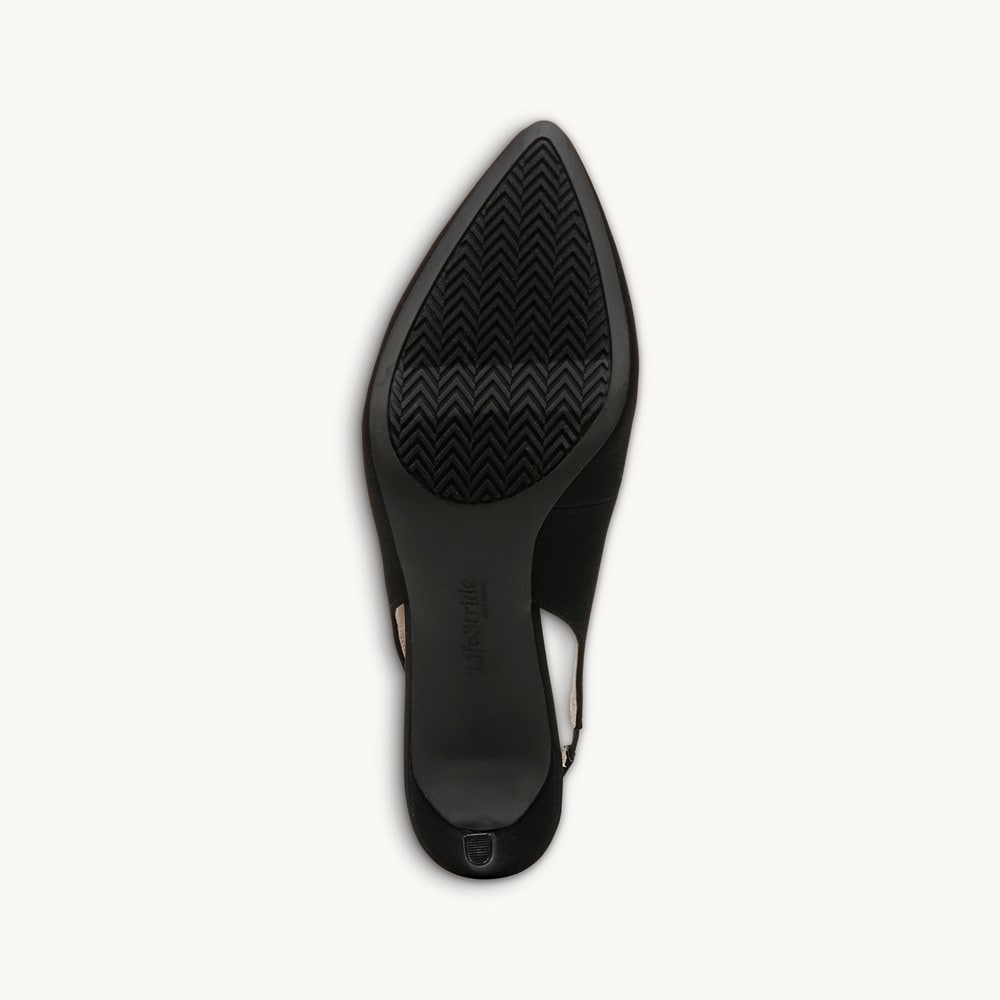 LifeStride Annalise Slingback Pump - Black Fabric