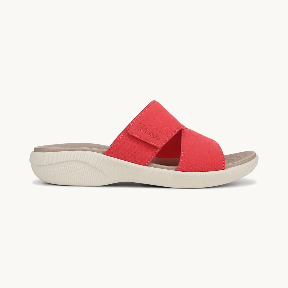 LifeStride Carefree Wedge Sandal - Coral Beach Knit Fabric