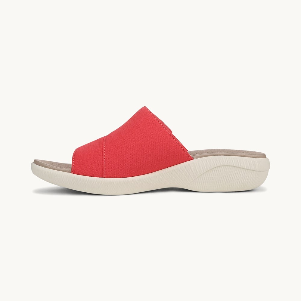 LifeStride Carefree Wedge Sandal - Coral Beach Knit Fabric