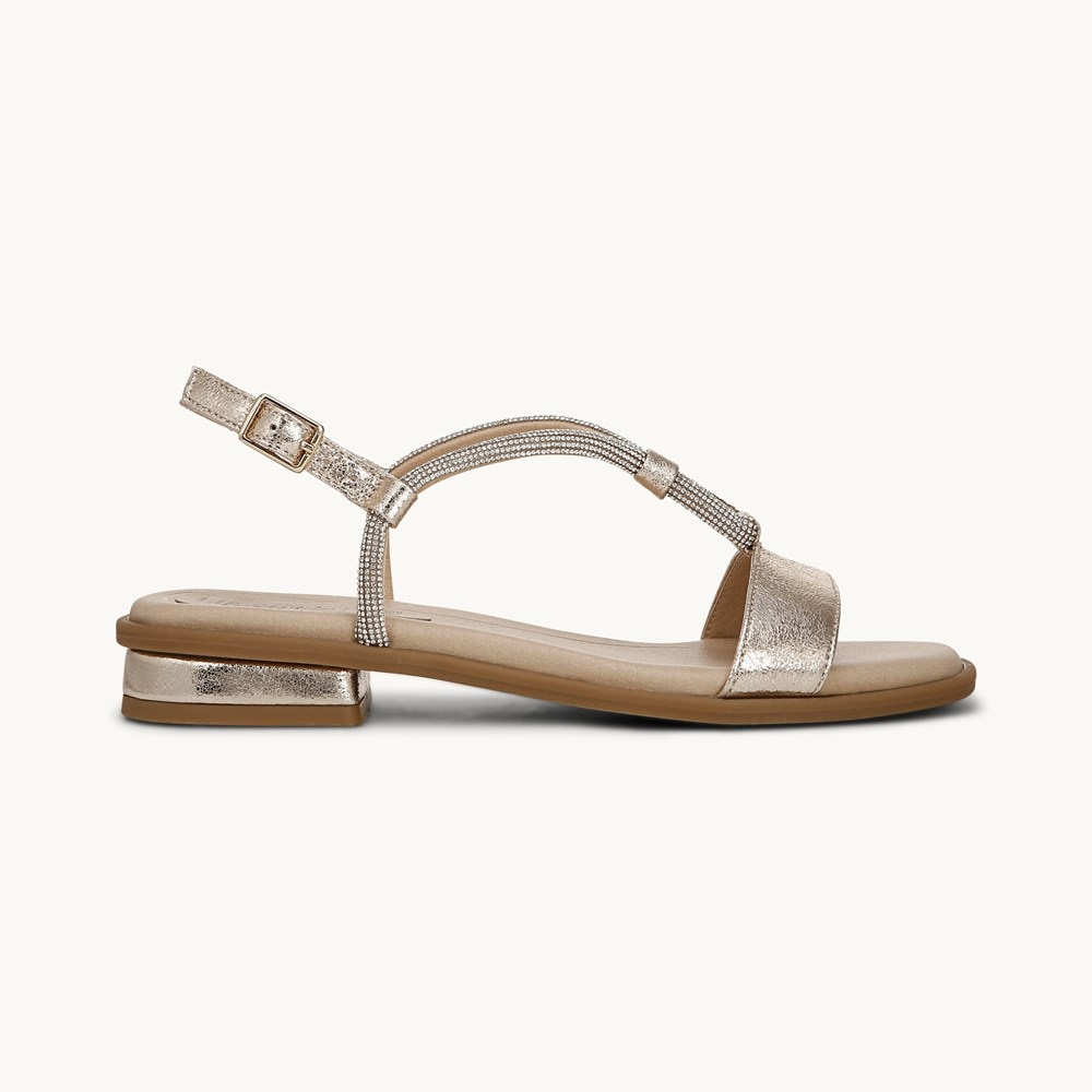 LifeStride Radiant Slingback Sandal - Platino Faux Leather