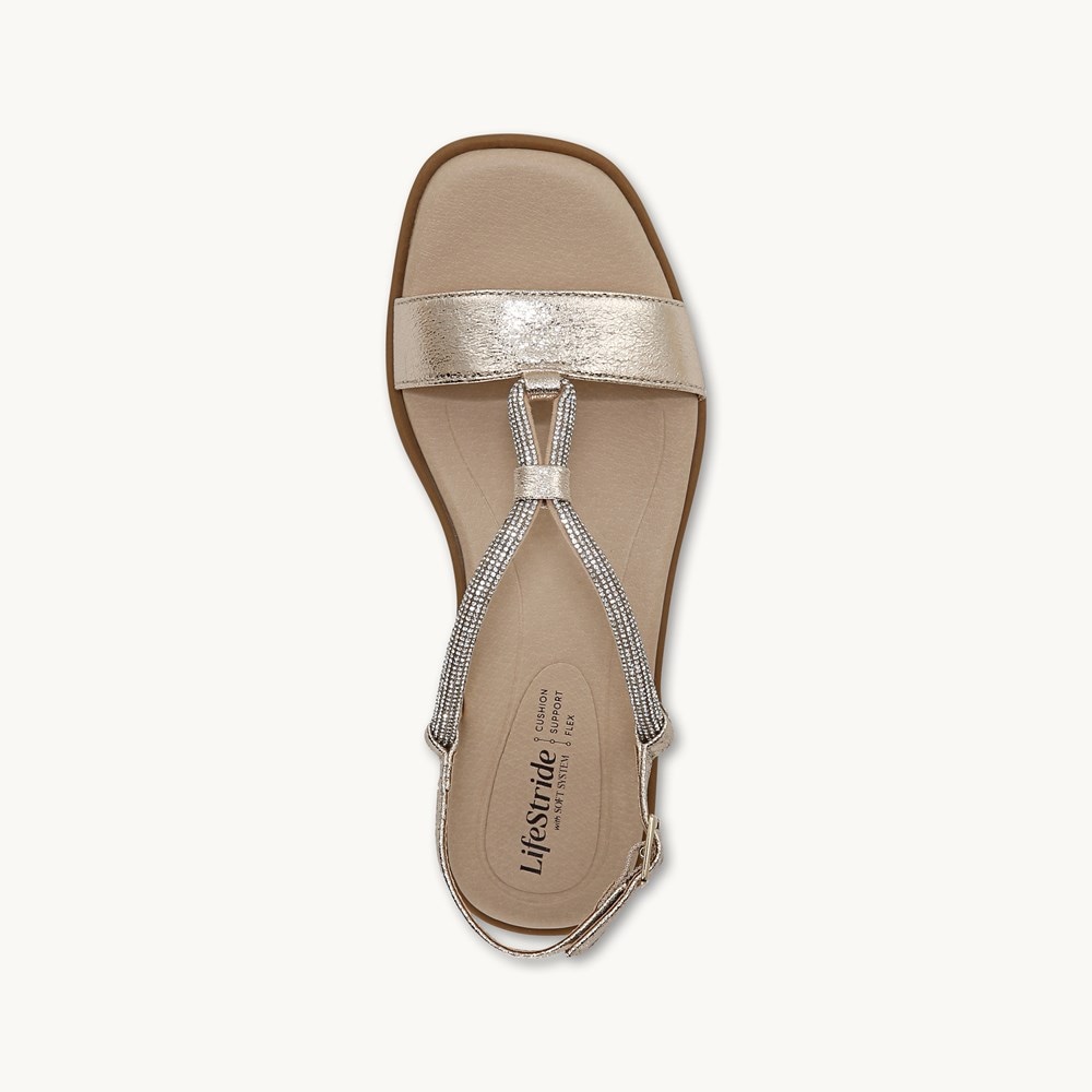 LifeStride Radiant Slingback Sandal - Platino Faux Leather