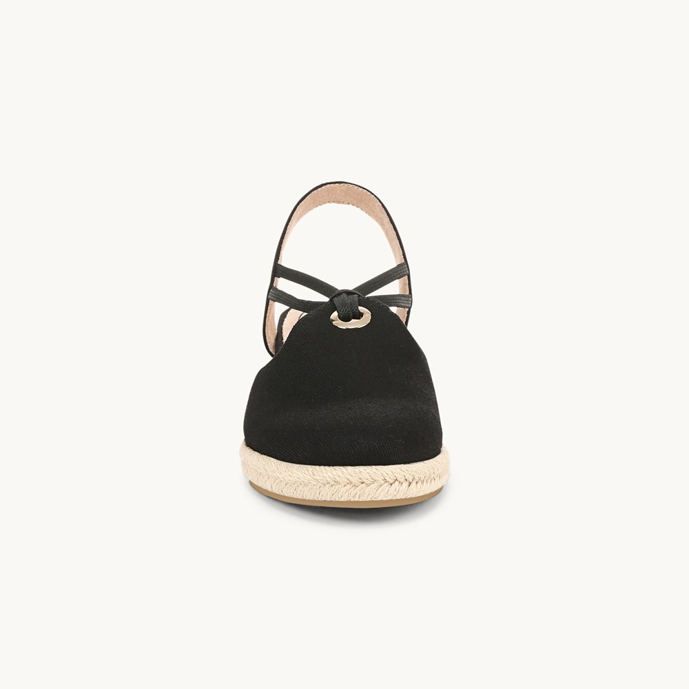 LifeStride Kennedy Espadrille Wedge - Black Fabric