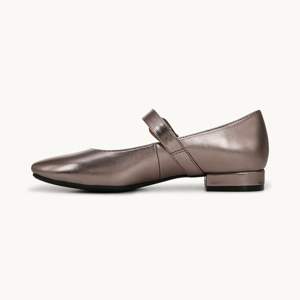 LifeStride Cameo Mary Jane Flat - Pewter Faux Leather