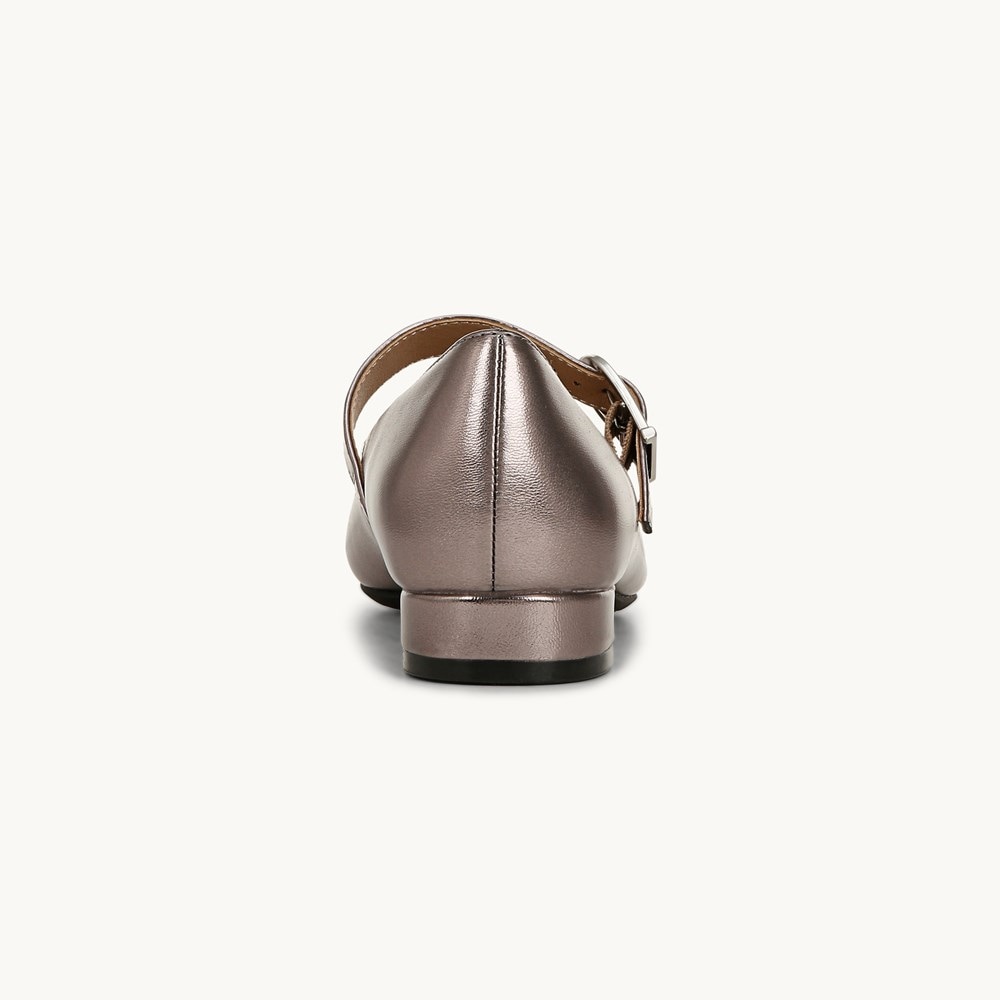 LifeStride Cameo Mary Jane Flat - Pewter Faux Leather