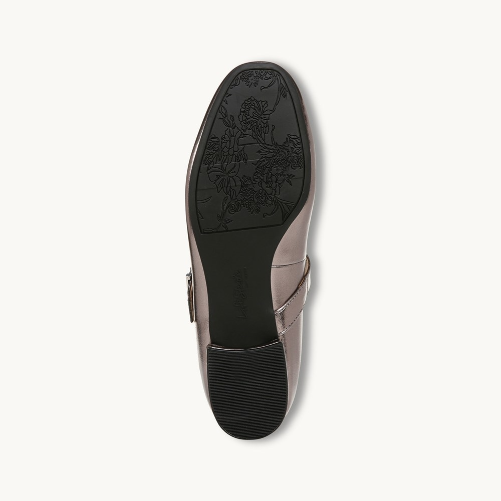 LifeStride Cameo Mary Jane Flat - Pewter Faux Leather