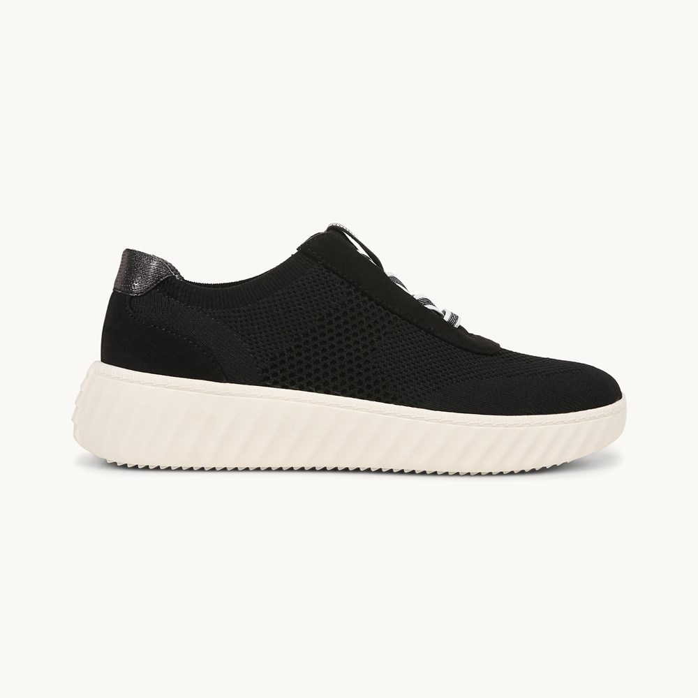 LifeStride Wanderer Sneaker - Black Engineered Knit