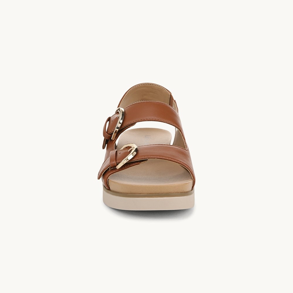 LifeStride Goodie Slingback Sandal - Tan Faux Leather