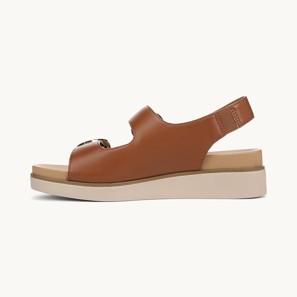 LifeStride Goodie Slingback Sandal - Tan Faux Leather