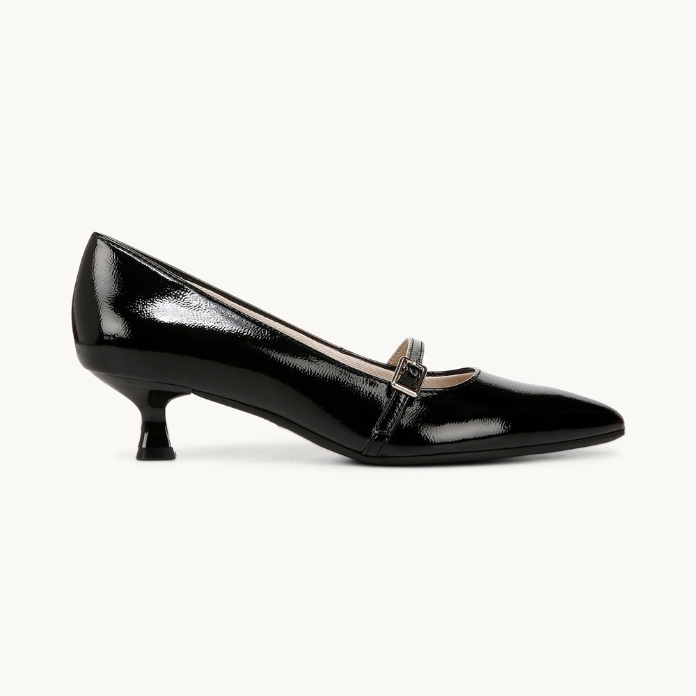 LifeStride Madelyn Mary Jane Pump - Black Faux Leather