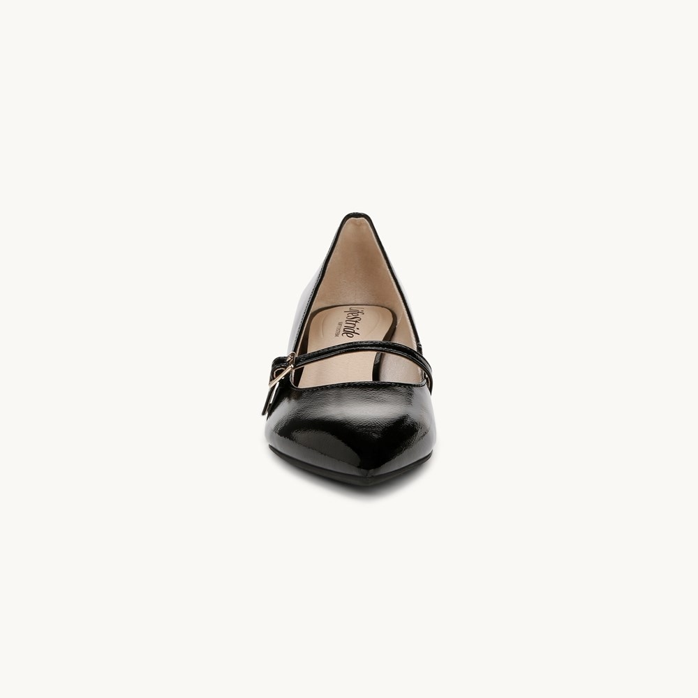 LifeStride Madelyn Mary Jane Pump - Black Faux Leather