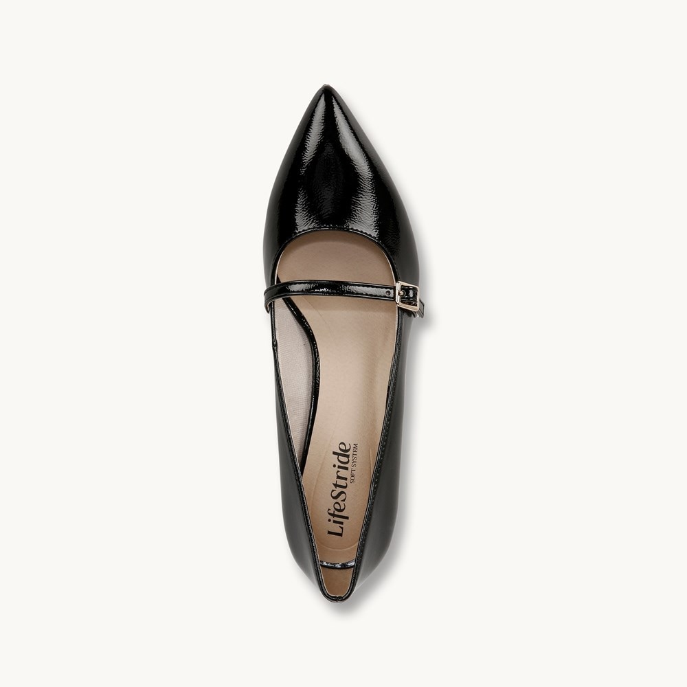 LifeStride Madelyn Mary Jane Pump - Black Faux Leather