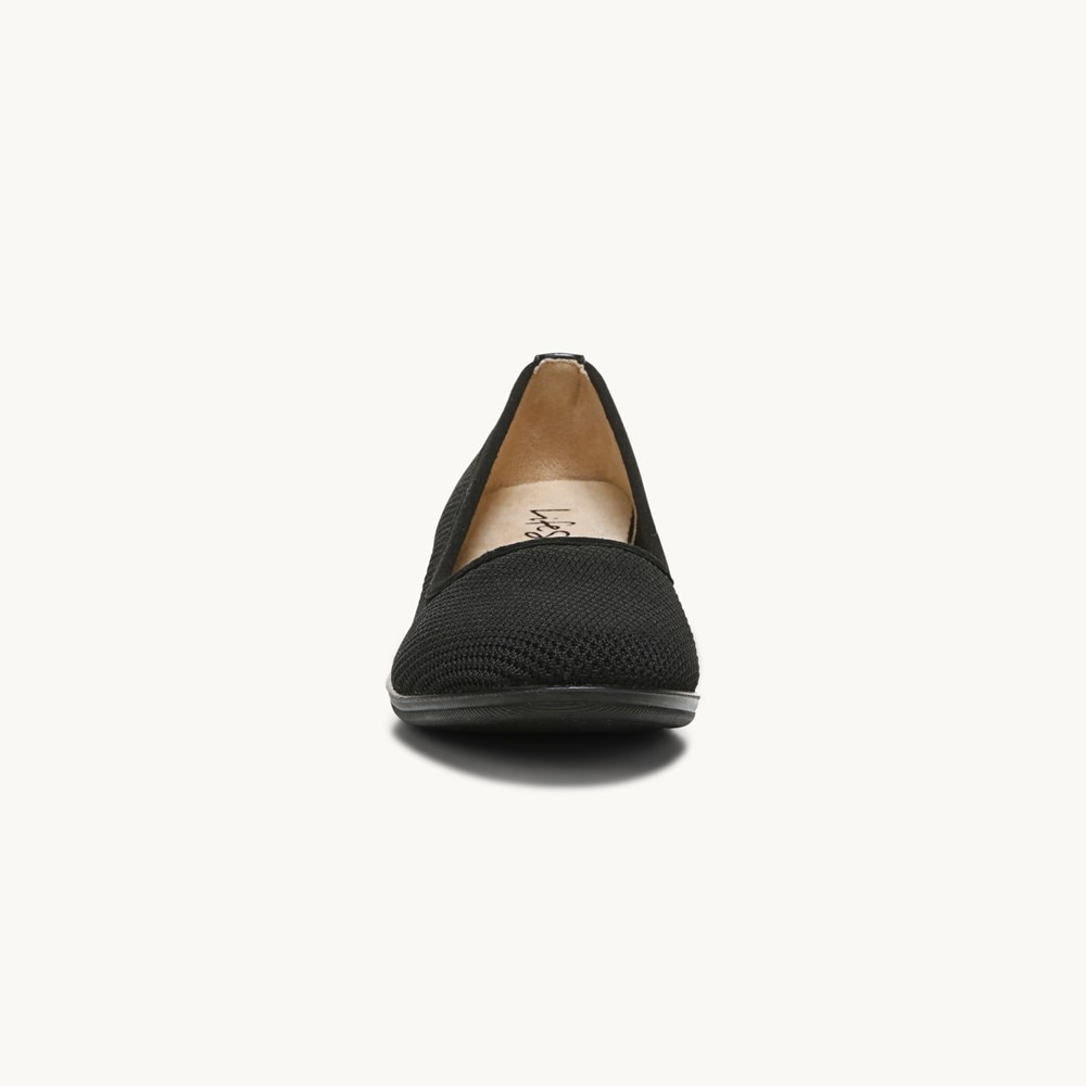 LifeStride Indy Stretch Knit Wedge - Black Fabric