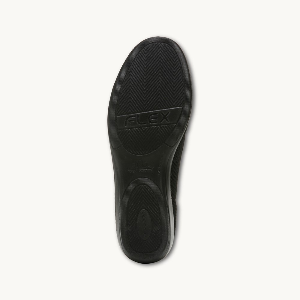 LifeStride Indy Stretch Knit Wedge - Black Fabric