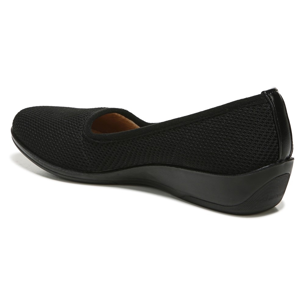 LifeStride Indy Stretch Knit Wedge - Black Fabric